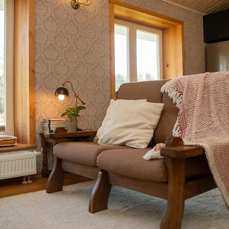 Authentic Estonian Wood Interior Apartment, Sunset Balcony Views, Lahemaa Daire