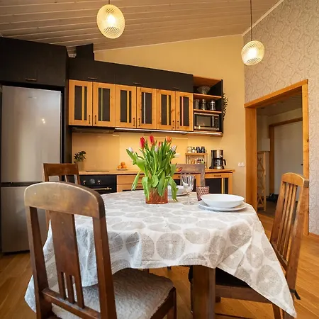 Authentic Estonian Wood Interior Apartment, Sunset Balcony Views, Lahemaa
